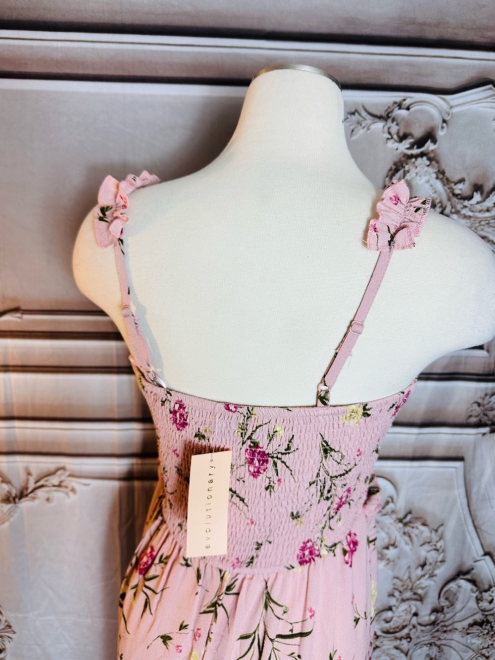 Pink Floral Ruffle-Trim Maxi Dress - Picture 7 of 12